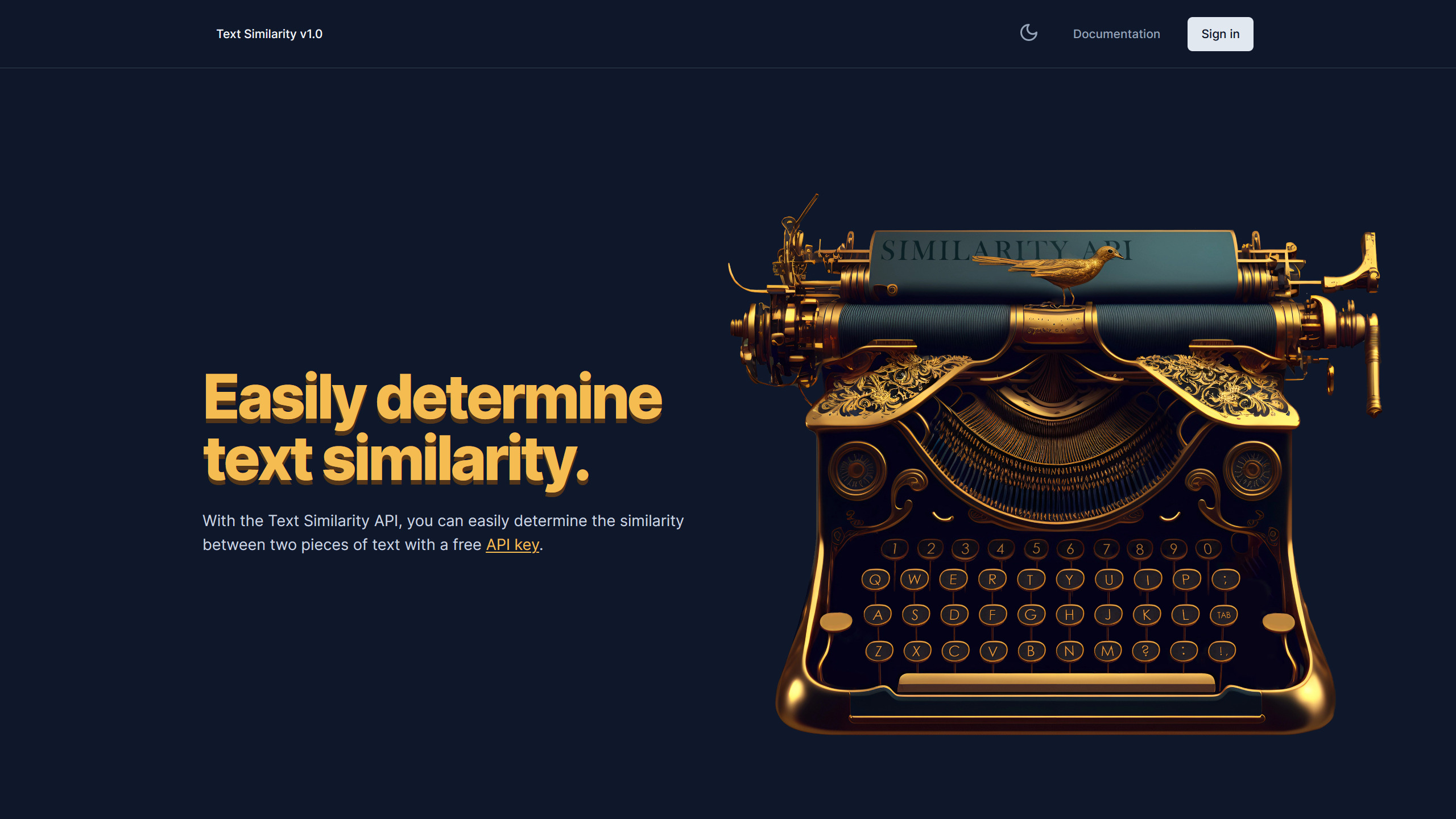 Similarity API Home
